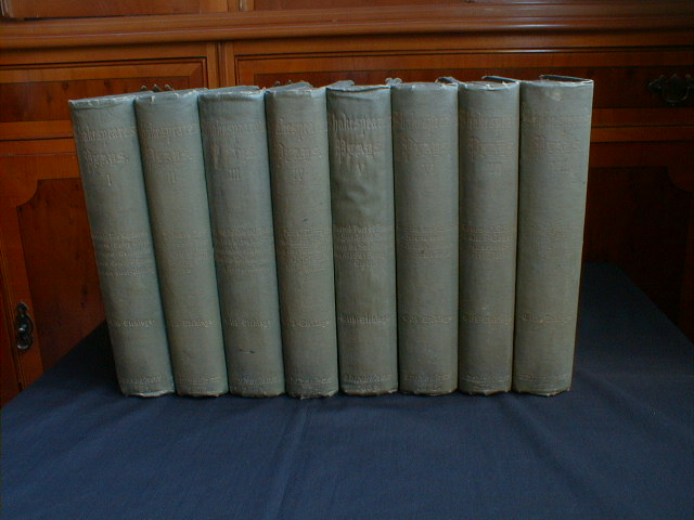 1883年刊行　ヴィクトリアン　シェイクスピア全集 （全八巻）、ほとんどアンカットのコンディション