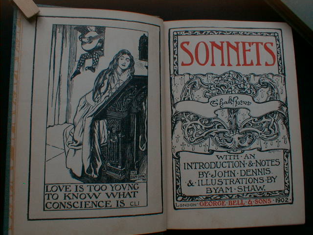 『Sonnets』　アーツ・アンド・クラフツ装丁　チズウィック・ プレス　ヴィクトリアン　シェイクスピア　シリーズ